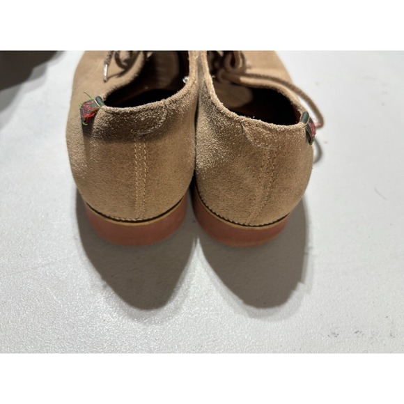 Womens Bass Oxford Tan Denise Suede Buc Leather Red Sole Size 10 Shoes - Picture 3 of 6